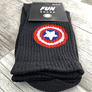 Шкарпетки чоловічі демісезонні спортивні бавовна Fun Socks, розмір 40-45, високі, асорті, 02128, фото 2
