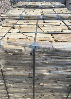 Піщаник жовтий "Ямпіль" 2 см (катаний) / камінь для облицювання та мощення