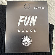 Носкі чоловічі демісезонні спортивні бавовни Fun Socks, розмір 40-45, високі, ассорті, 02099, фото 3