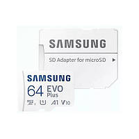 Карта пам'яті Samsung 64 GB microSDXC Class 10 UHS-I EVO Plus + SD Adapter MB-MC64HA