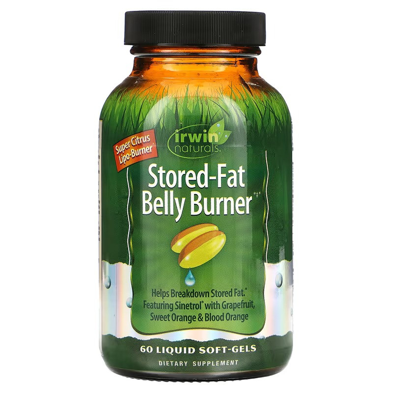 Irwin Naturals, Stored-Fat Belly Burner, жироспалюючий засіб, 60 капсул з рідиною