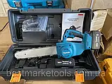 Акумуляторна ланцюгова пилка Makita З6В 6А DUC 122 Z, електропилка з двома акумуляторами, фото 3