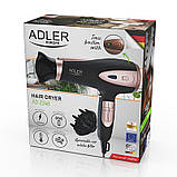 Фен для волосся з дифузором та іонізацією Adler AD 2248 ION 2200W Чорний, фото 4