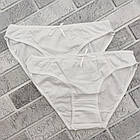 Труси жіночі бавовняні р.44-48 білі з бантиком ТУРЕЧЧИНА сліпи 30035756, фото 2