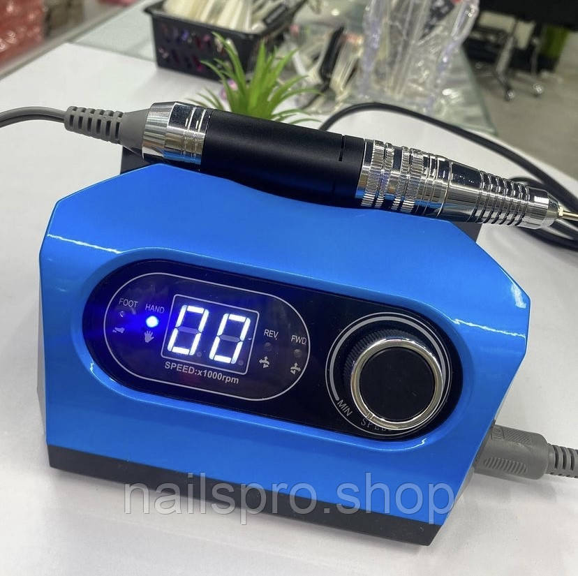 Фрезер Bucos Nail Drill ZS-717 для манікюра і педикюра (65 Вт, 35 000 об/мін), синій