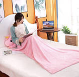 Плед Іграшка, подушка, 3 в 1 Рожевий єдиноріг, м'яка іграшка з пледом усередині, фото 4