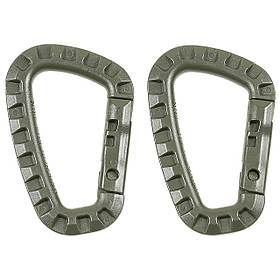 Карабіни пластикові MFH 7мм х 85мм (2шт.) Carabiner OD green