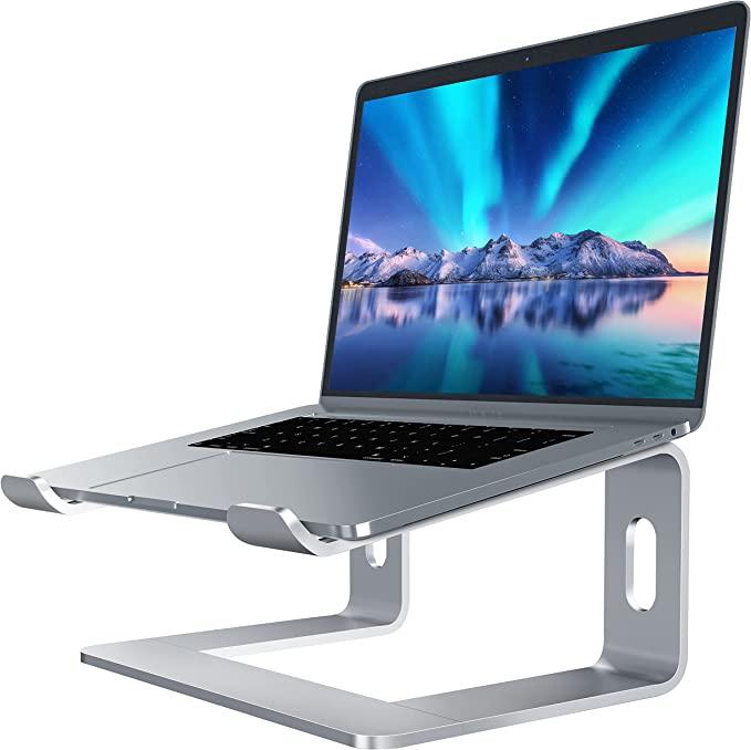 Алюмінієва підставка для ноутбука SOUNDANCE для столу, сумісна з ноутбуком Apple Mac MacBook Pro Air, переносним тримачем LS1 Silv, фото 1