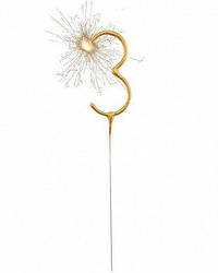 Свічки на торт бенгальський вогонь 3