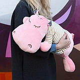 Плед Іграшка, подушка, 3 в 1 Бегемотик, м'яка іграшка з пледом усередині, фото 3