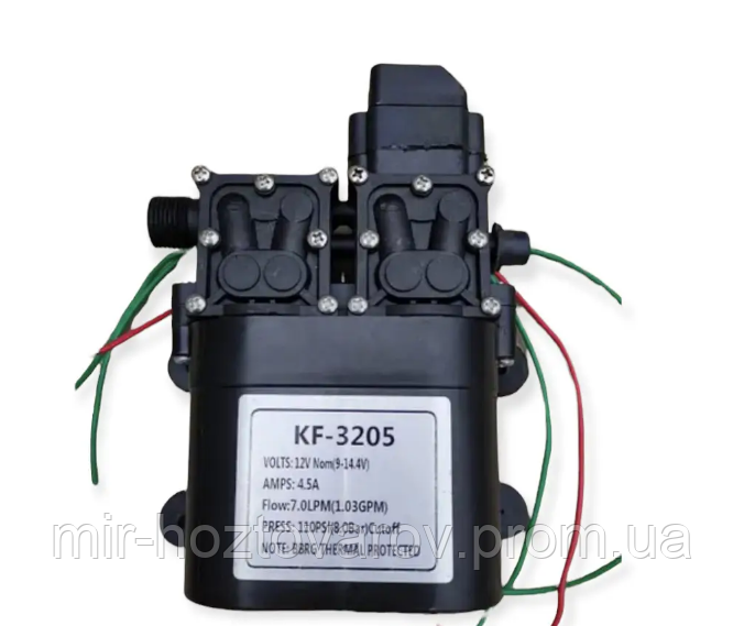 Насос підвищеної продуктивності для акумуляторного обприскувача KF-3205 з датчиком тиску