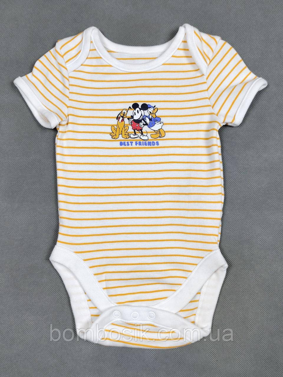 Бодік для хлопчика з коротким рукавом George, 6-9м (68-74см), фото 1