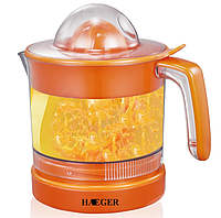 Элеклрическая мини-соковыжималка для цитрусовых Haeger HG-616Y, Оранжевая, 750 мл