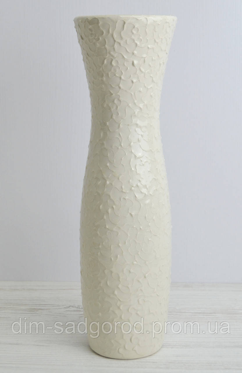 Ваза керамічна Авокадо біла Н35.5см