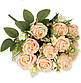 Букет штучних троянд  мікс (0116)|  В-50 см |Коробка-11 гілок|виробник-Польща, фото 2