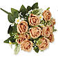 Букет штучних троянд  мікс (0116)|  В-50 см |Коробка-11 гілок|виробник-Польща, фото 3