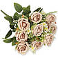 Букет штучних троянд  мікс (0116)|  В-50 см |Коробка-11 гілок|виробник-Польща, фото 4