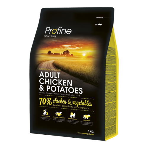 Корм сухий для збалансованого харчування Profine Adult Chicken Профайн для дорослих собак з куркою 3 кг.