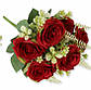 Букет штучних трояндочок мікс  (E-X7A)|  В-45 см |Коробка-7 гілок|виробник-Польща, фото 2