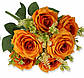 Букет штучних трояндочок мікс  (E-X7A)|  В-45 см |Коробка-7 гілок|виробник-Польща, фото 3