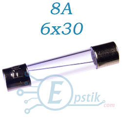 Запобіжник F8A 6x30мм