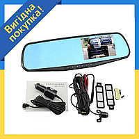 Автомобильный видеорегистратор - зеркало VehIcle Blackbox DVR 1080p | Регистратор с камерой заднего вида