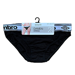 Набір жіночих трусів "Gomati" сліпи. Розмір: M. (2 шт/уп). Чорні. Туреччина.