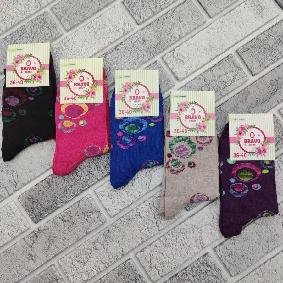 Шкарпетки жіночі високі весна/осінь асорті р.36-40 BRAVO SOCKS 30034517