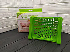 Розсувна полиця пластикова для холодильника, органайзер контейнер підвісний для холодильника для продуктів, фото 3