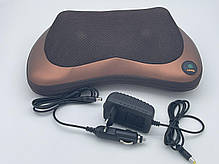 Масажна подушка Massage Pillow для машини та будинку з інфрачервоним підігрівом 8 роликів обертання в обидва боки, фото 2