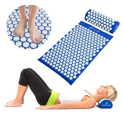 Масажний килимок з подушкою Acupressure Mat / Ортопедичний килимок 50541, фото 2