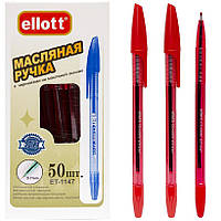 Ручка масляная "Ellott" ET-1147-50 красная