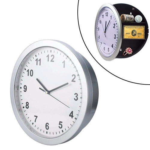 Настенные часы сейф 25x7см, тайник с полочкой, Safe Clock - фото 1 - id-p1646501774