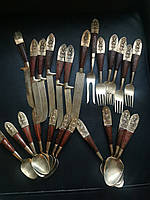 Набір вінтажних столових приборів із латуні Будда