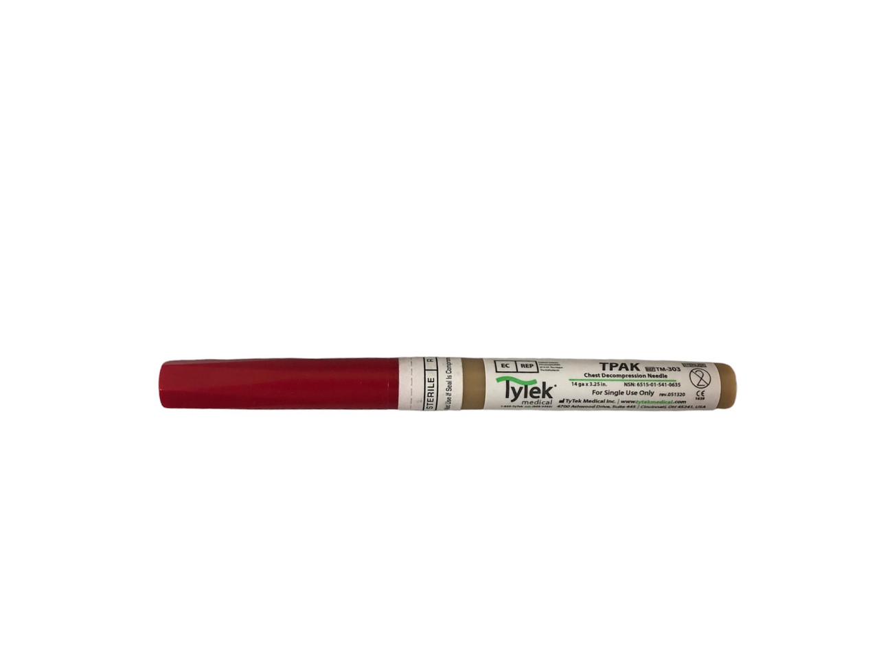 Ігла для декомпресії грудної клітки калібру 14 x 3,25 дюйма, Tytek 14G (TPAK)