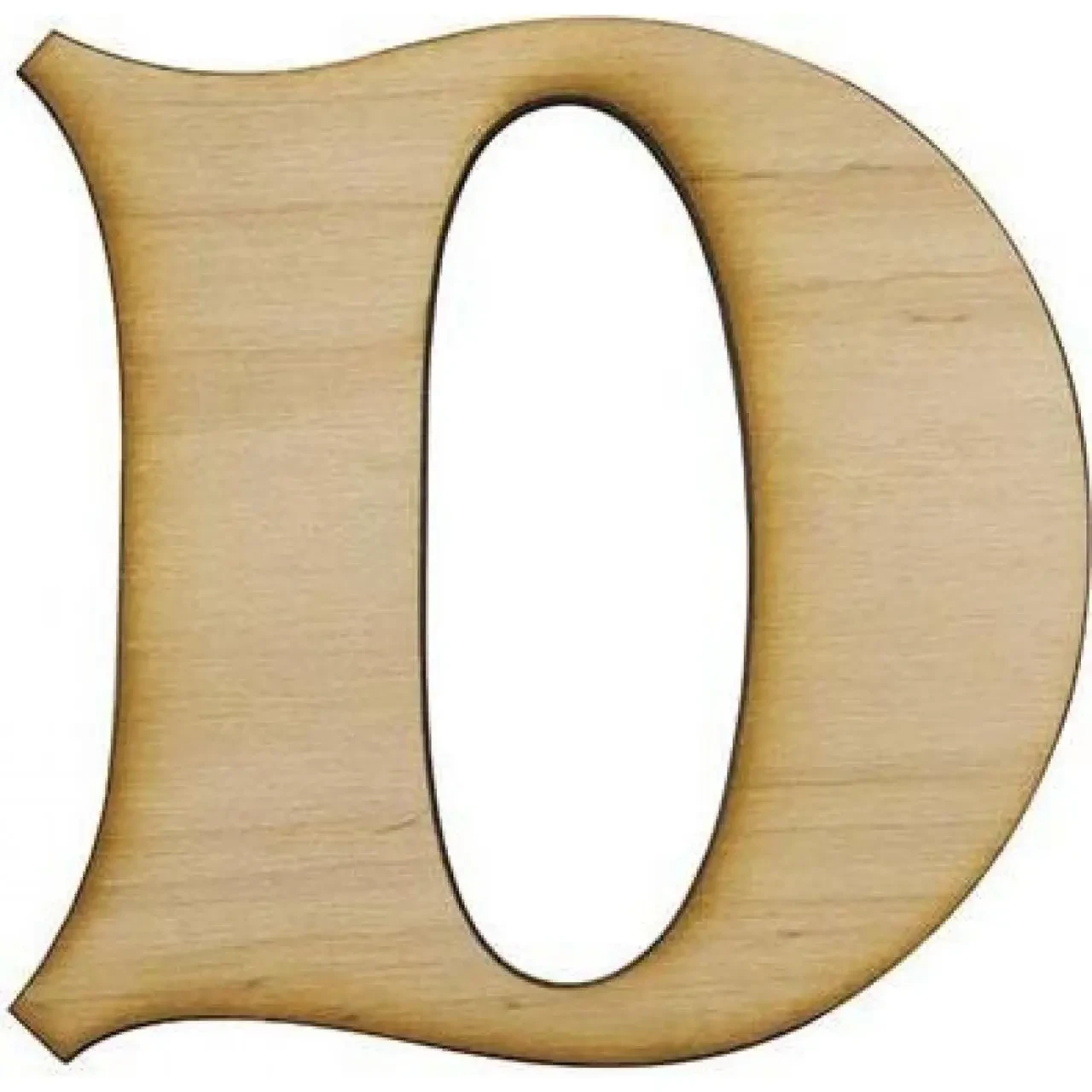 Заготовка фанера літера англійська "D" h10cм