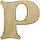 Заготовка фанера літера Англійська "P" h10cм, фото 3