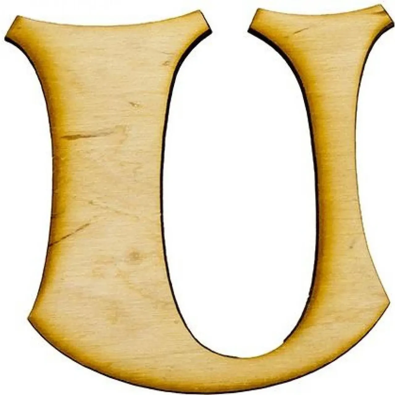 Заготовка фанера літера Англійська "U" h10cм