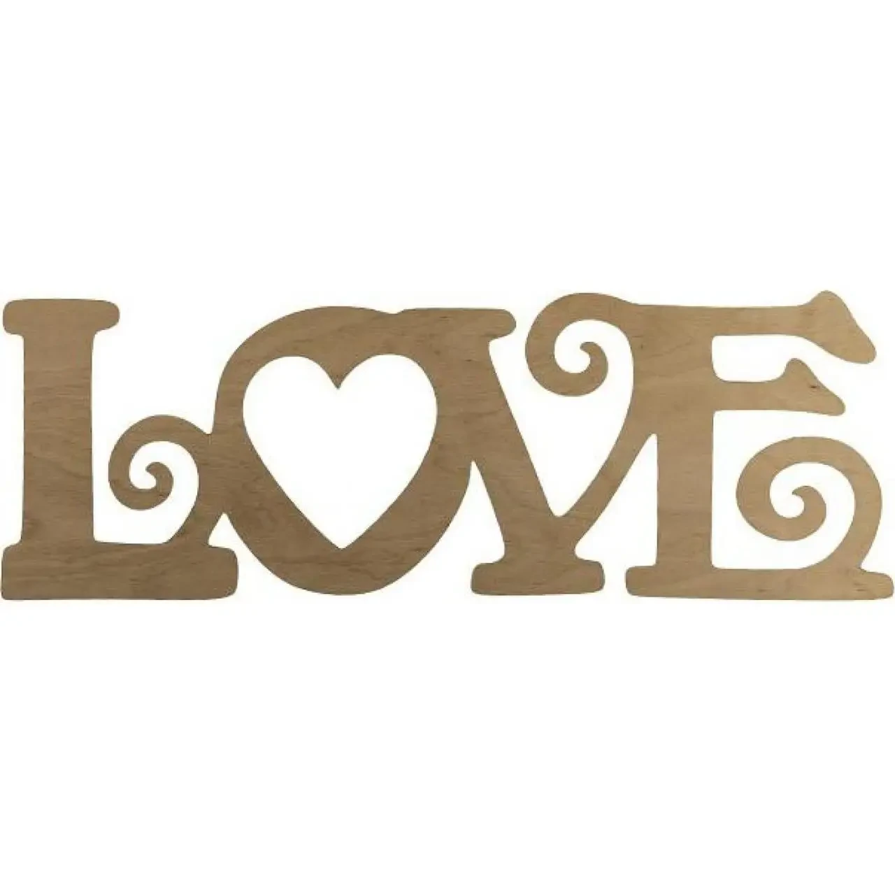 Заготовка фанера напис "Love" 8 см