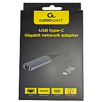 Переходник Cabelexpert Gigabit Type-C(папа) / LAN(мама) card RG45 10/1000Mbs