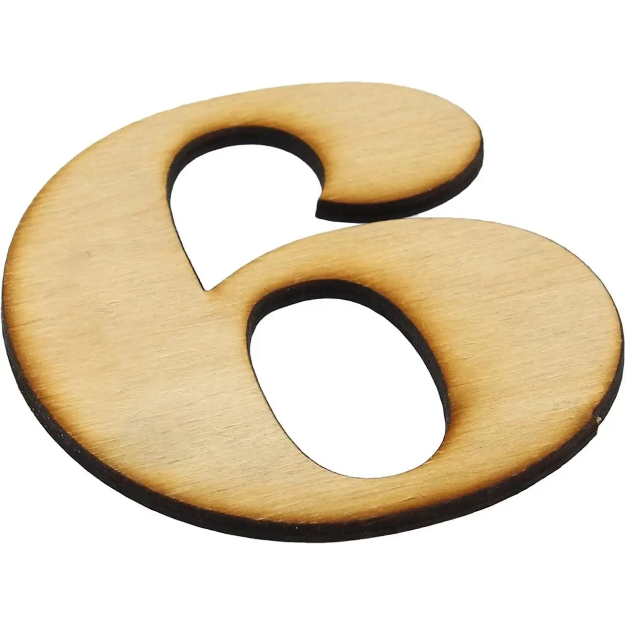 Заготовка фанера Цифра "6" h10cм