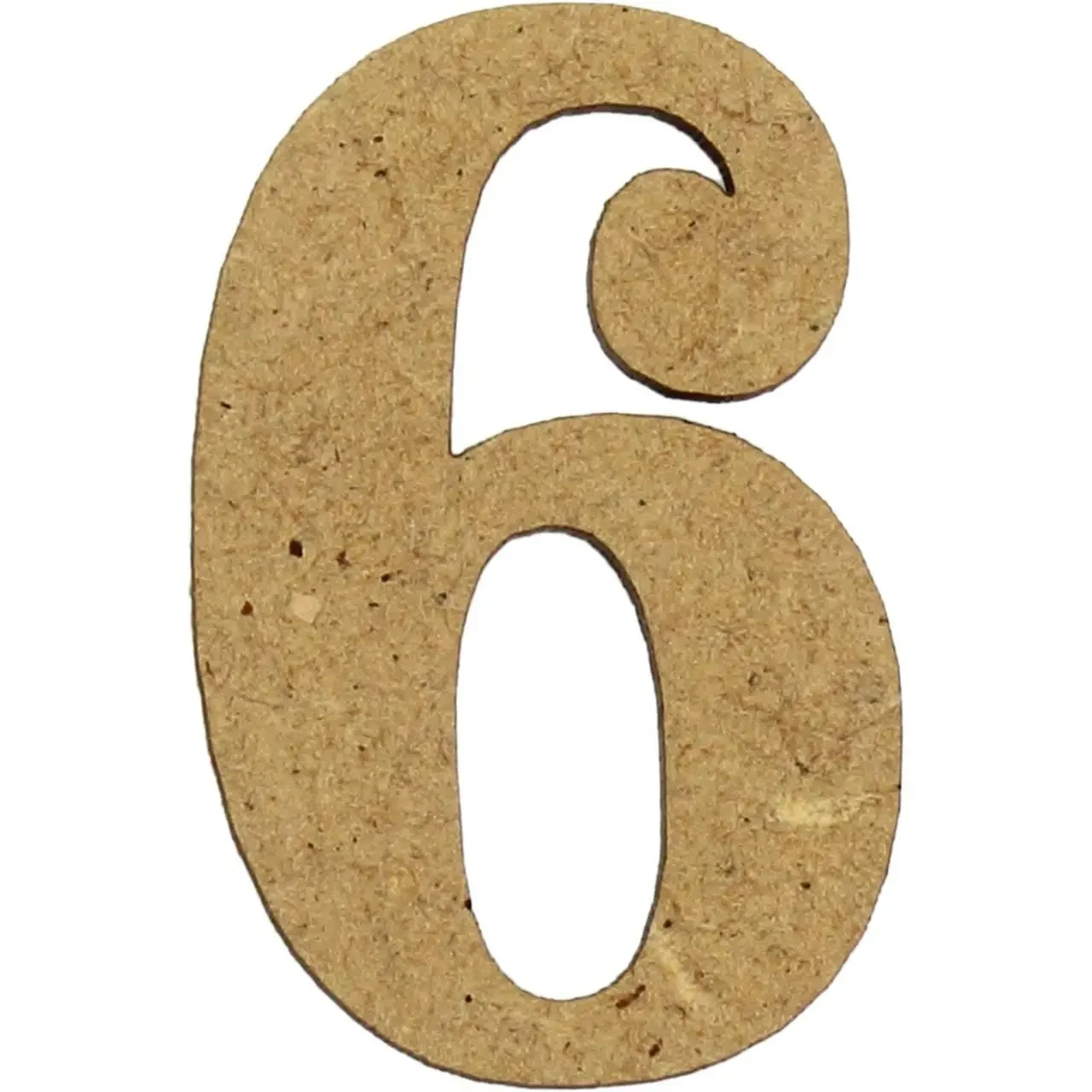 Заготовка з МДФ 3 мм число українська "6" 5 см