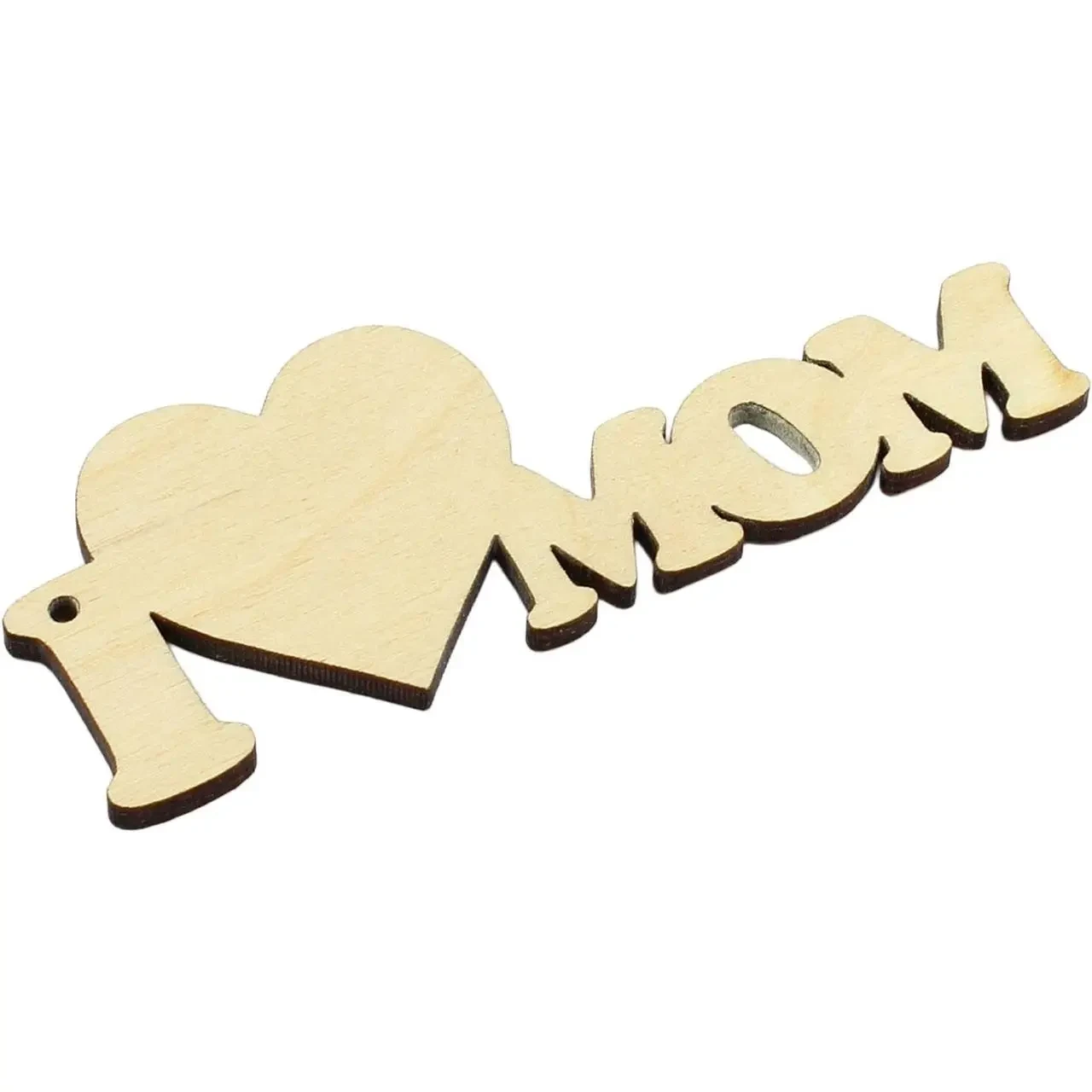 Заготовка фанера "I love mom" 10 см