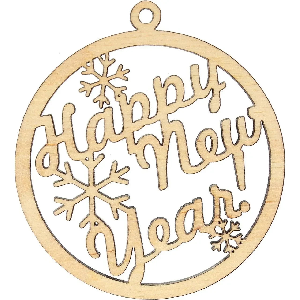 Заготовка фанера іграшка "Happy New Yer" 8 см