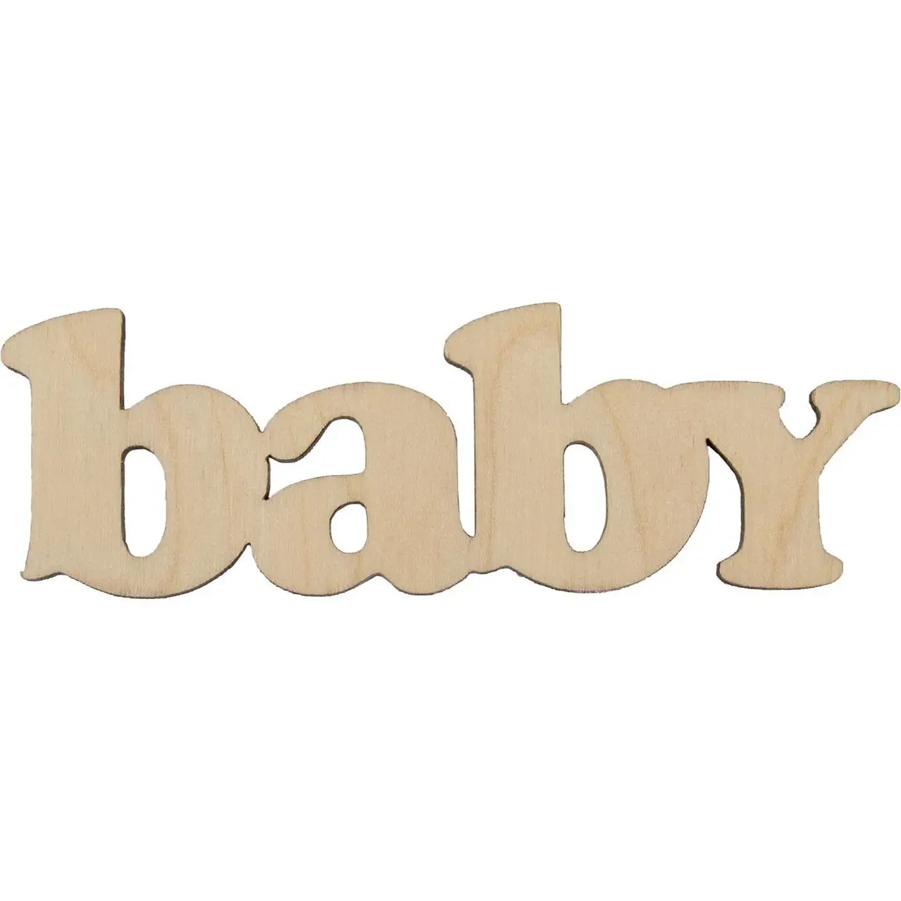 Заготовка фанера надпис "baby" 10 см