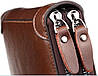 Чоловічий місткий клатч WEIXIER із PU шкіри. Чоловічий шкіряний гаманець портмоне зі шкіри Коричневий, фото 8