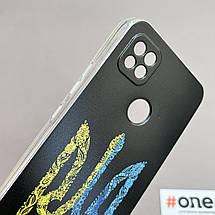 Чохол для Xiaomi Redmi 9C жовто-синій герб України чохол з принтом на телефон сяомі редмі 9с чорний UKR, фото 4