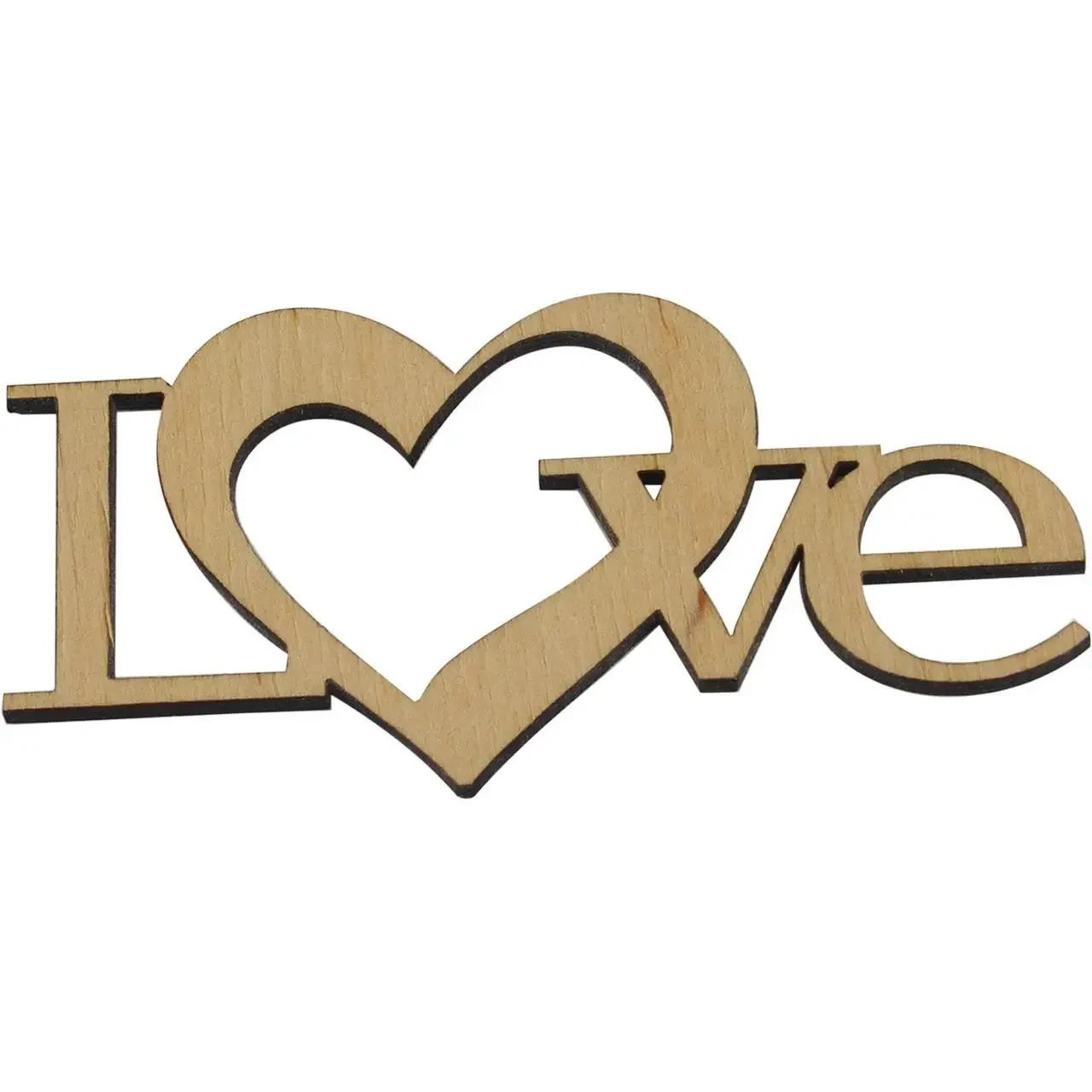 Заготовка фанера напис "Love з серцем" 10х5см