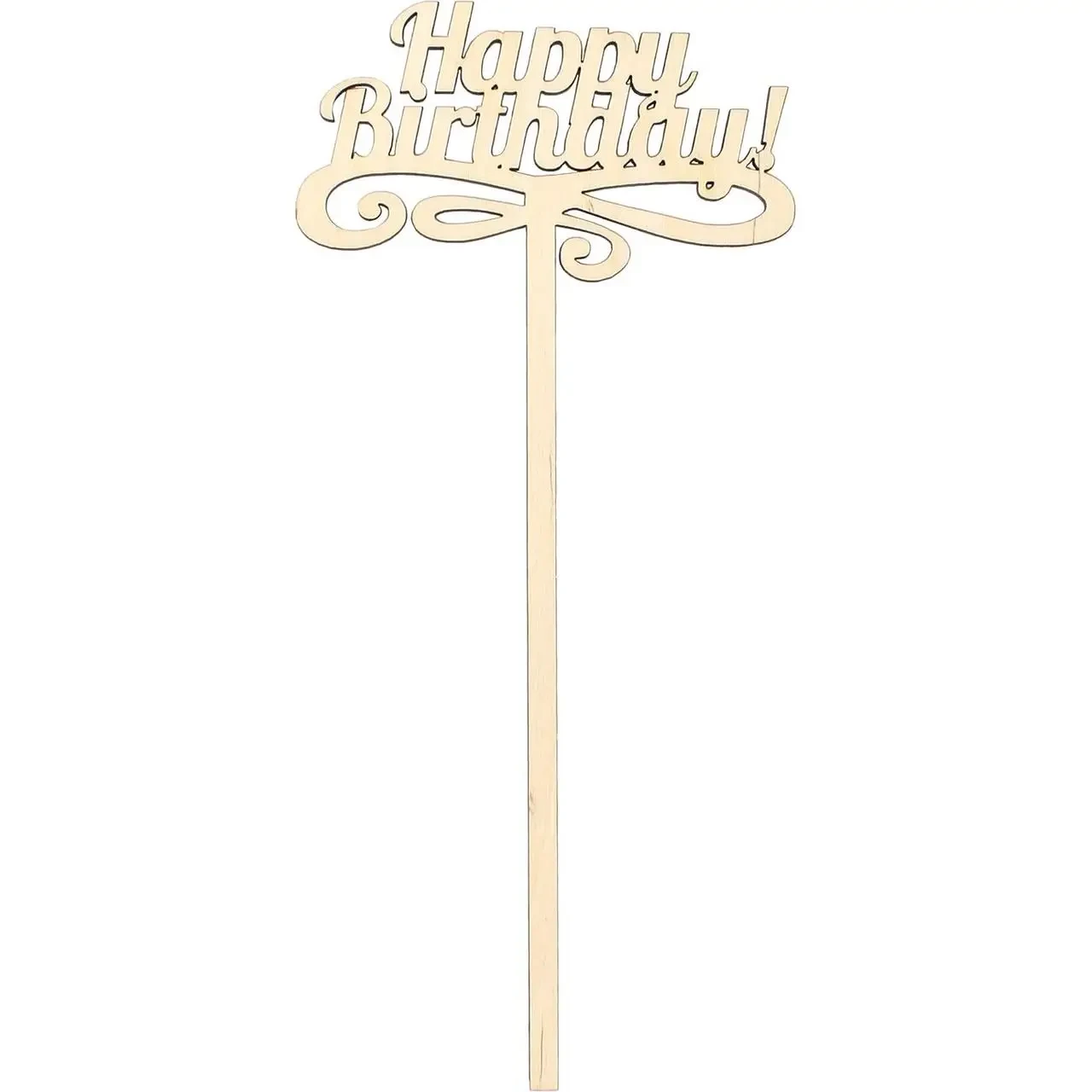Заготовка фанера напис-бутафорія "Happy Birtday" 15х31sм