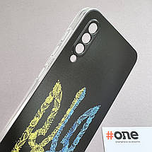Чохол для Samsung Galaxy A50s жовто-синій герб України чохол з принтом на телефон самсунг а50с чорний UKR, фото 3